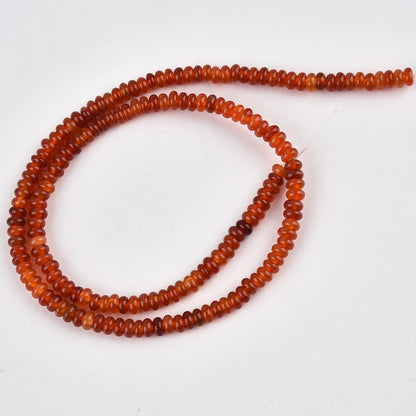 160pcs 4x2mm Natural Carnelian Disk Rondelle Spacer Natural Stone Red Agate Semi Precious Gemstone Loose Beads for Jewelry Making 15 Inch