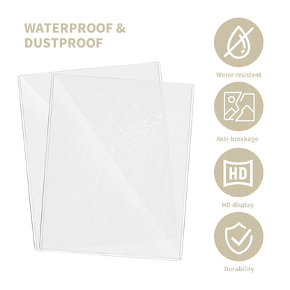 souG 25 Pack 8.5" x 11" Rigid Print Protectors, Clear Waterproof Hard Plastics Page Sheet Protectors, Paper Sleeves Photo Plastic Sleeves Hard Plastic Document Holder Birth Certificate Protector