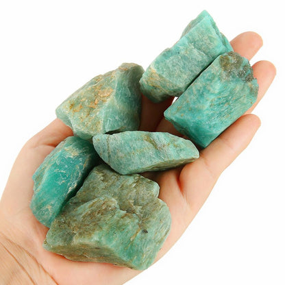 Simurg Raw Amazonite Stone 1lb ‌Aroma Stone Rough Amazonite Crystal for Cabbing, Tumbling, Cutting, Lapidary, Polishing, Reiki Crystal Healing