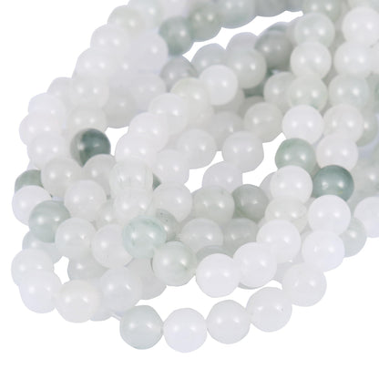 Natural 8mm Iceberg Jade Gemstone Beads Energy Healing Crystal Round Loose Stone Beads for Jewelry Making DIY Bracelets Necklaces