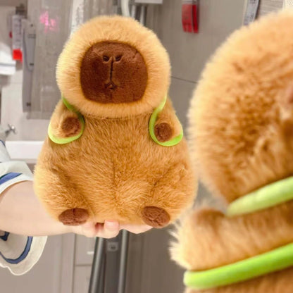 CHDBLOCK Capybara Plush Toy - 9 Inch Cute Capybara Stuffed Animal with Turtle Backpack, Kawaii Capibara Plushie for Kids and Adults