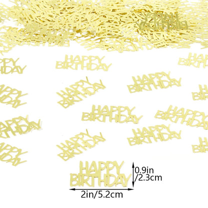 Vofrise Gold Happy Birthday Confetti Birthday Party Decorations Baby/Adult Birthday Table Scatter Party Supplies 100PC