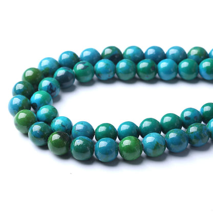 36PCS 10mm Natural Stone Beads Phoenix Chrysocolla Round Loose Gemstone Beads for Jewelry Making DIY Bracelet Necklace 15 Inch,Energy Stone Healing Power (10mm, Phoenix Chrysocolla Stone)