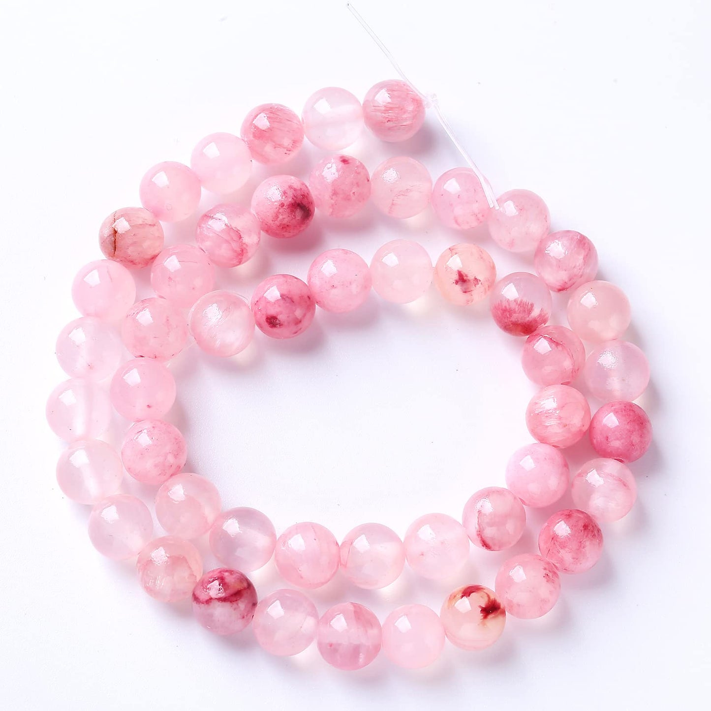 86pcs 4mm Natural Rose Pink Persian Jade Gemstone Round Loose Spacer Beads for Jewelry Making Healing Energy Stone Beads DIY Bracelets Necklaces 15"