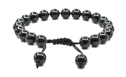 Amazing Gemstone Black Obsidian Bracelet for Women Men's Gifts - Protection Healing Crystal Bracelet - 8mm Gemstone Beaded Adjustable Bracelet Pulseras Para Hombres Mujer Stocking Stuffers