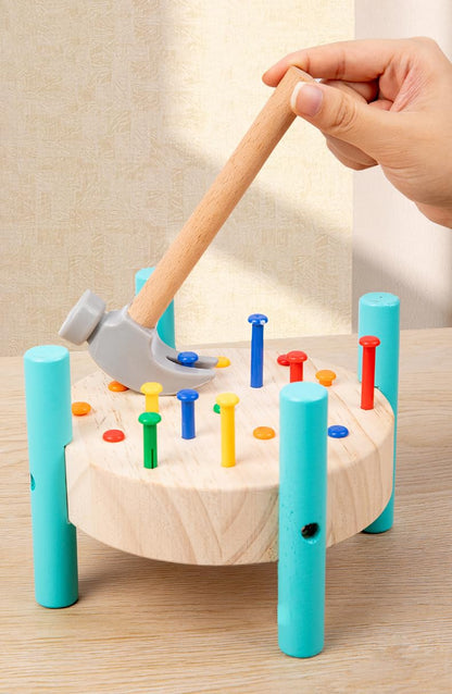 QZJVKBXY Wooden Baby Workbench Pounding Hammer Toy for Toddlers,STEM Educational Preschool Learning Toys for Kids.