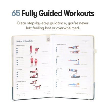 Bodyweight Transformation Journal and Elevate Exercise Cards. Complete Fitness System with Effective Bodyweight Exercises in a Card Deck. No Equipment Needed. #1 At home Fitness Journal/Fitness Planner for Women & Men.