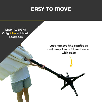 DUC 100lbs Patio Umbrella Base | Wobble-Free Outdoor Umbrella Base | Easy to Move Umbrella Stand Outdoor Base for Patio and Garden | This Patio Umbrella Stand fits 30-52mm Poles