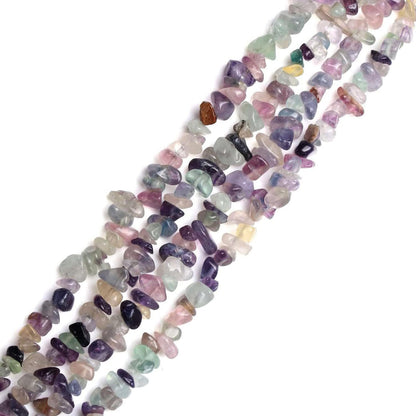 Natural Chip Stone Beads 450pcs Fluorite Chips 5-8mm Genuine Real Irregular Healing Crystal Rocks Hole Drilled DIY Loose Gemstone Beads for Jewelry Making Bracelet Earrings Necklace Crafting