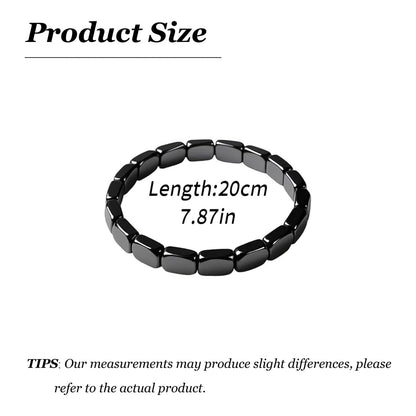 Long tiantian Hematite Bracelet Men Hemios Hematite Hemys Black Beaded Healing Energy Birthday Jewelry Gifts for Husband Brother Boyfriend