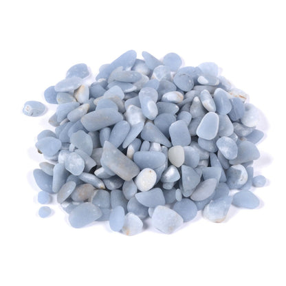 Justinstones Matte Angelite Chips Crushed Tumbled Stone Crystal Healing Embellishments 100 Grams