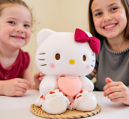 AlphaDesignLuxe 12″ Big Pink Heart Kitty Plush Toy – Kawaii Cat Stuffed Animal, Soft Plush Doll Gift for Kids, Teens & Collectors