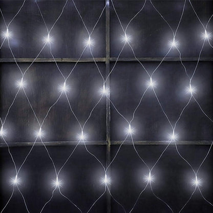 woohaha Outdoor Christmas Net Lights, 9.8FTx6.6FT 192 LED Plug-in Mesh Lights with 8 Lighting Modes, Connectable Light for Bush Christmas Garden Tree Holiday Wedding Party Decor, Cool White