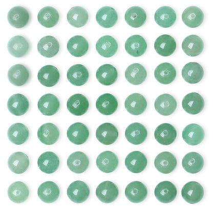 QINJIEJIE 100PCS Green Aventurine Beads 8mm Natural Stone Beads Round Loose Gemstone Bead for Bracelet Beading Crystal Jewelry Making DIY Necklace Earrings 0.32"