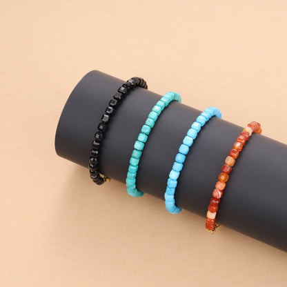 GAVU 5mm Cubic Blue Turquoise Bracelet for Women, December Birthstone Crystal Bracelet for Women