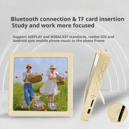 Picture Frame with Sound,Personalized Wireless Tabletop & Wall Mount Sound Photo Frame,Back Magnetic Design,with Recording Function,for Living Room,Bedroom,Office,Unique Gifts for Famiy & Friends
