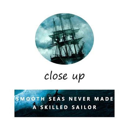Inspirational Canvas Wall Art Smooth Seas Never Made A Skilled Sailor Motivational Poster Entrepreneur Quote Picture Home Office Decor Painting Framed and Stretched Ready to Hang [12''W x 18''H]