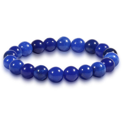 VDKIDKT Chakra Healing Bracelet 10mm Natural Lapis Lazuli Beads Bracelet for Women Men Meditation Emotion Control Stress & Anxiety Relief Bracelet(Lapis Lazuli)