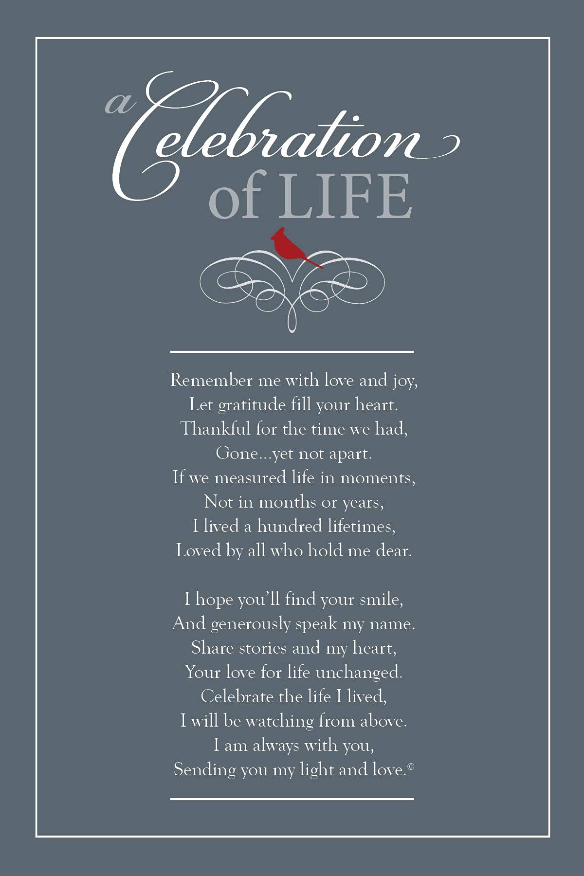 Celebration of Life Memorial Wind Chime/Sympathy Wind Chimes in Loving Memory of Loved One - Ideal Sympathy Gift with Cardinal/Bereavement Gift/Condolence Token That Lasts Longer Than Flowers