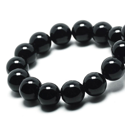 DIQIO Natural Black Agate Beads for Jewelry Making - Gemstone Crystal Beads Stone Beads for Bracelets, 6mm Black Noyx Round Loose Beads(58-60pcs, 6mm, Black Agate)