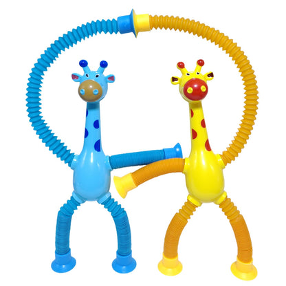 8 PCS Telescopic Suction Cup Giraffe Sensory Toys, Pop Tube Fidget Toys Bulk for Toddlers, Kids Travel, Easter Basket Stuffers, Party Favors Birthday Gifts for Boys Girls