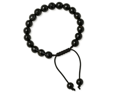 Amazing Gemstone Black Hakik Bracelet for Women - Chakra Mens Bracelet Protection Crystals and Healing Stones - Faceted Beaded Blessing Bracelet Spiritual Meditation Gift (Adjustable)