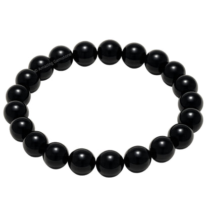 Amazing Gemstone Crystal Bracelet for Women Men's Gifts - Protection Healing Crystal Bracelet - 8mm Gemstone Beaded Stretchable Bracelet Pulseras Para Hombres Mujer Stocking Stuffers Mothers Day Gift (Black Tourmaline)