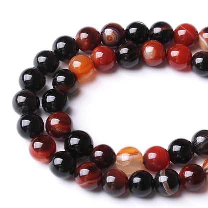 48PCS 8MM Red Persian Agate Stone Beads Energy Healing Beads for DIY Jewelry Bracelet Necklace Making for Jewelry Making15Inch…