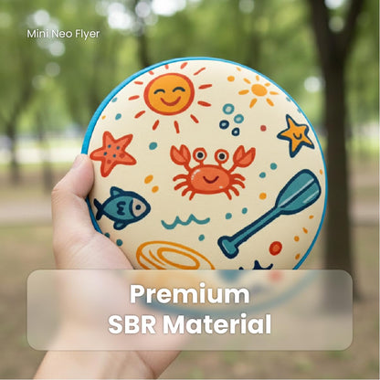 Soft Flying Disc Toy, Mini Lightweight SBR Foam Flyer, Flexible Safe Catch Frisbee for Indoor Outdoor Play (A)