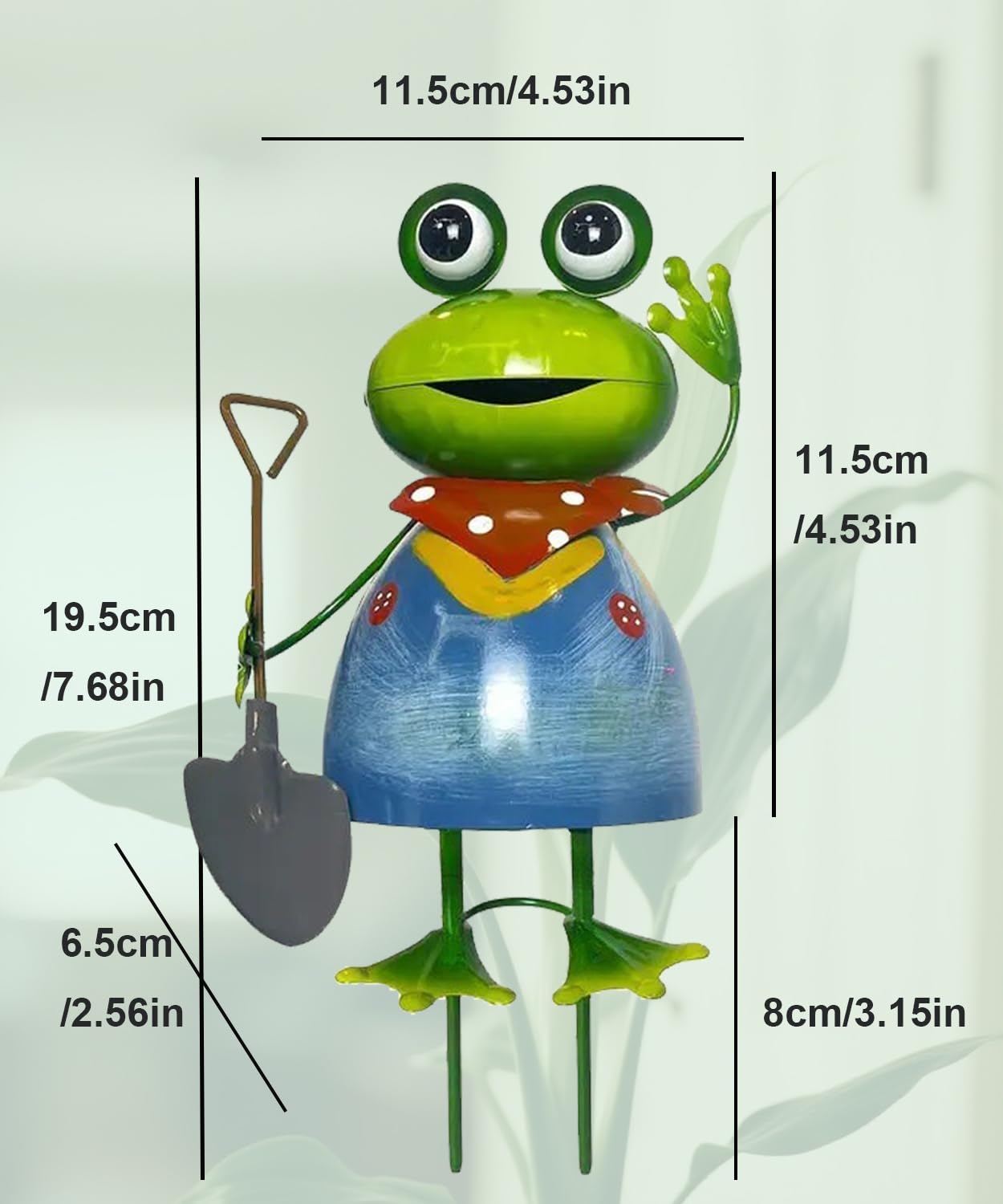 ELTONGUU Metal Yard Art Garden Decor Statue Outdoor & Indoor Blue Frog Sculpture for Patio, Lawn, Yard, Porch, Potted Plant, Home Decor, Rustproof Vibrant & Lifelike Design