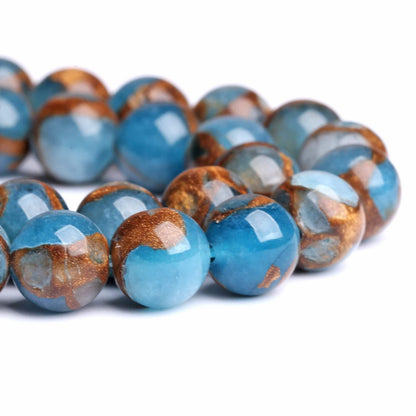 4MM 88PCS Lake Blue Cloisonne Craft Spacer Loose Beads for Jewelry Making DIY Bracelet