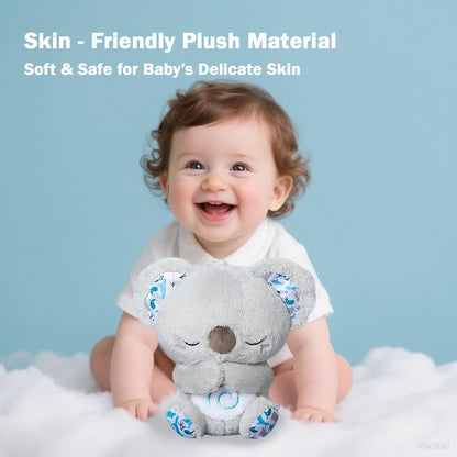 Anxiety Stuffed Animal - Relief Koala Bear for Adults & Kids, Soothing Plush with Breathing Motion, Calming Sleep Buddy, Music & Lights(Battery-Free)