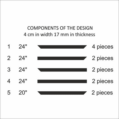 Birdeco Easy Installation Wall molding kit for DIY Lovers, pre-Cut, Ready to Assemble with Glue | 2 Top 2 Bottom Frame