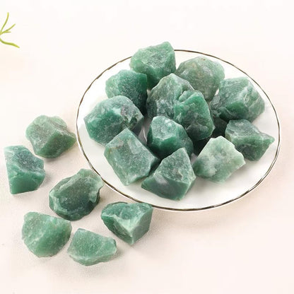 2PCS Natural Raw Stone Healing Crystals Bulk Healing Gemstones for Reiki Tumbling Fountain Rocks Meditation Garden Home Decor (Green Aventurine)