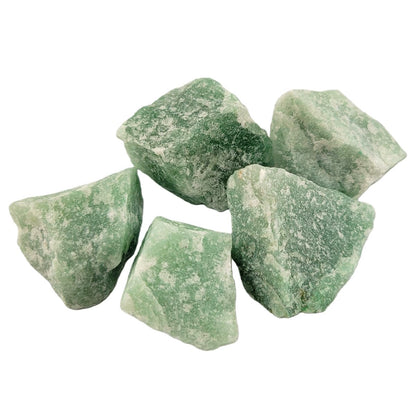 3-5Pcs Natural Raw Crystals 1''-2'' Rough Stones Rocks for Tumbling Polishing Cabbing Gemstones Crystals and Healing Stones for Wicca Reiki,Fountian Rocks for Decorations (Green Aventurine)