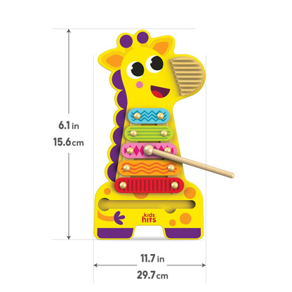 Kids Hits: Harmonize Playtime with The Wooden Giraffe Xylophone Adventure - Perfect for 18 Months and Up!