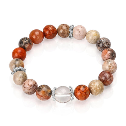 oilcnik Natural Stone Gemstone Charm Bracelet – Graduation & Birthday Gifts for Her, Handmade Gifts for Women: Mother’s Day, Valentine’s & Anniversary
