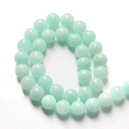 60pcs 6mm Natural Blue Amazonite Stone Beads Round Loose Energy Healing Stone Beads for Jewelry Making DIY Bracelet 15 Inch (6mm, Blue Amazonite Stone)