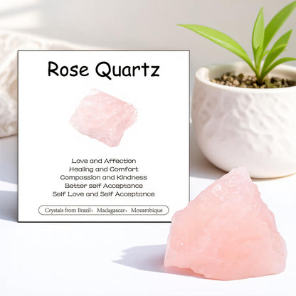 Rose Quartz Raw Stones 1PC, Gemstones Raw Stones and Healing Crystals, Hand Carved Natural Pocket Raw Stone for Decoration Tumbling, Garden(1.18"-1.97")