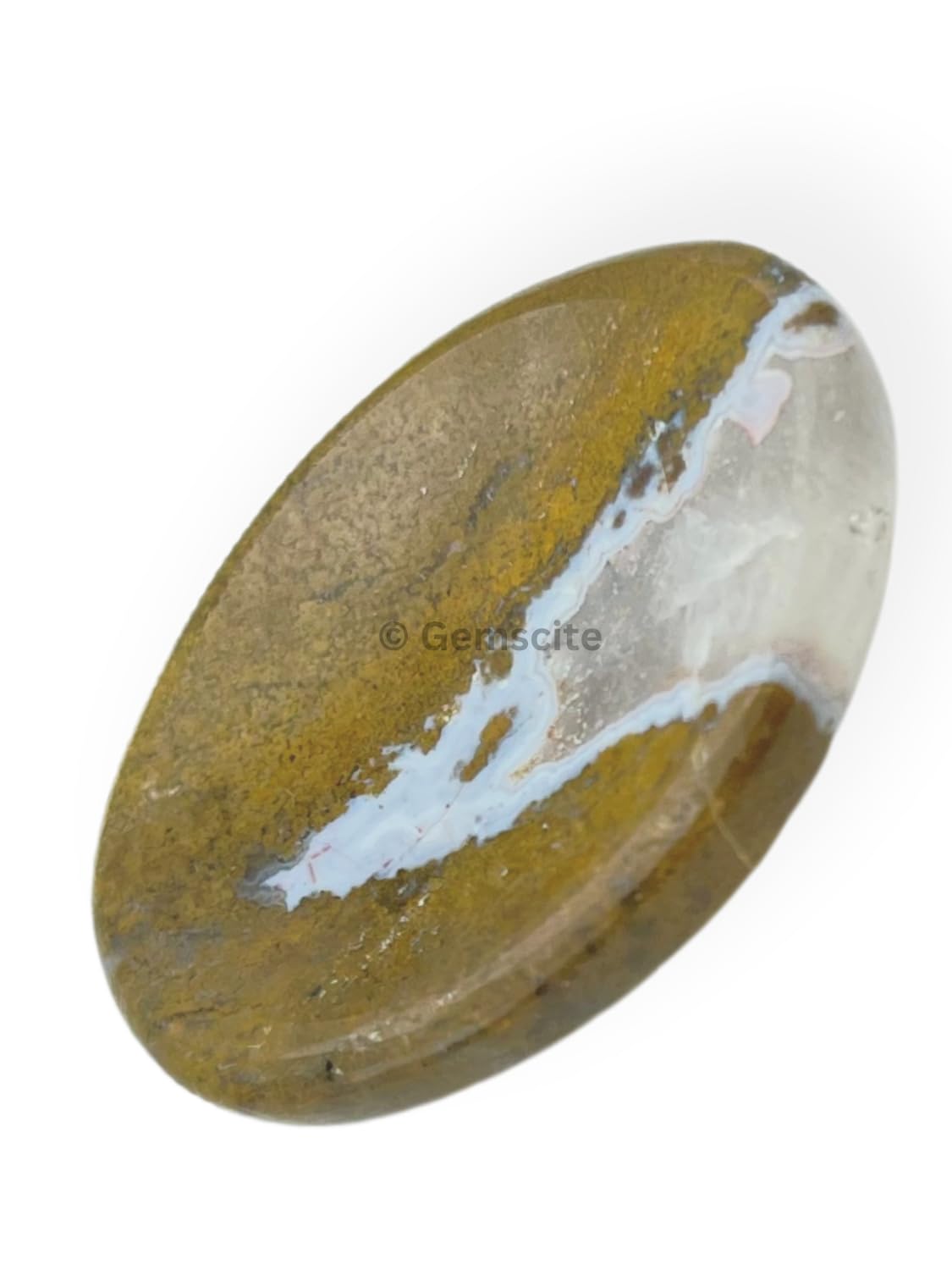 GEMSCITE Yellow Chalcedony Thumb Worry Stones Metaphysical Gemstone Crystal Healing Reiki Men Women Gift FENG Shui Positive Energy Love Wellness Palm Stones Wicca Powerful