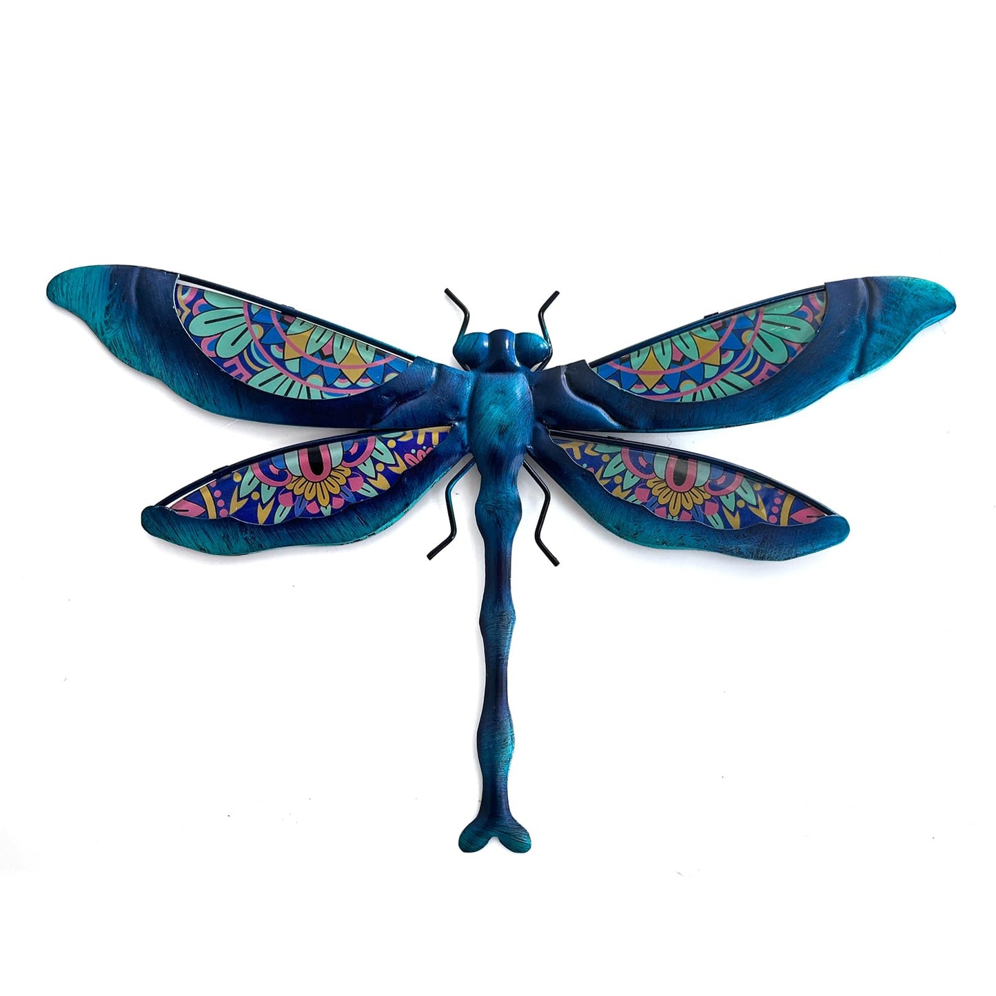 LIFFY Metal Dragonfly Wall Decor Handmade - Outdoor Metal Wall Art Decor for Patio Garden Fence Living Room, Bedroom, Dragonfly Gifts