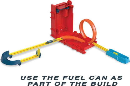Hot Wheels Toy Car Set, Track Builder Unlimited Playset Fuel Can Stunt Box, 14 Component Parts & 1:64 Scale Vehicle
