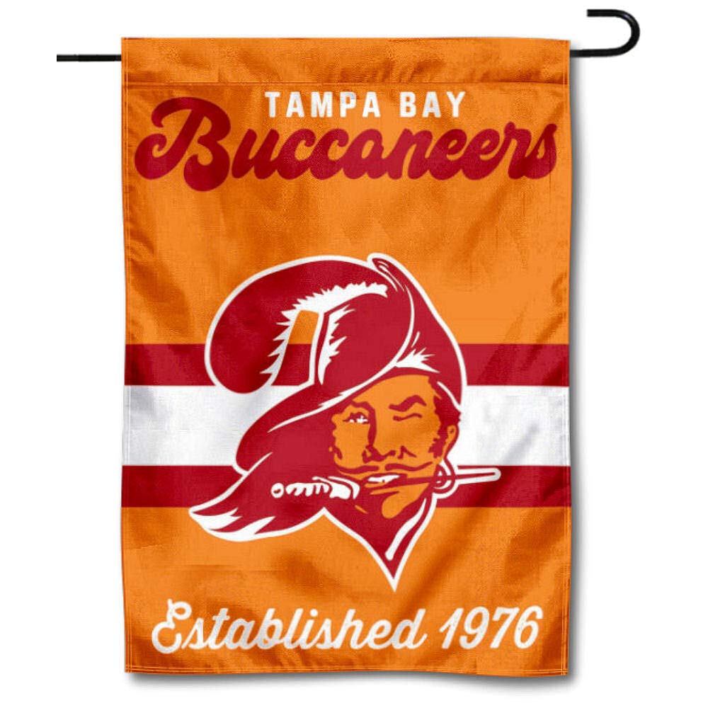 Buccaneers Throwback Retro Vintage Garden Flag Double Sided Banner