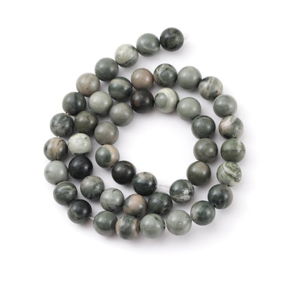 6mm 60pcs DIY Natural Sinkiang Jade Stone Beads Round Healing Crystal Gemstone Loose Beads for Jewelry Making Handmade Bracelet Necklace