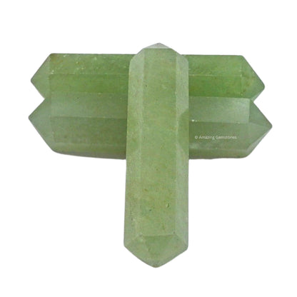 Amazing Gemstone Green Aventurine Crystal Points Bulk Healing Crystals - Pack of 3 Double Terminated Healing Wand Point Bulk Crystals for Crafts,Crystal Grid,DIY Work - Premium Crystals for Beginner