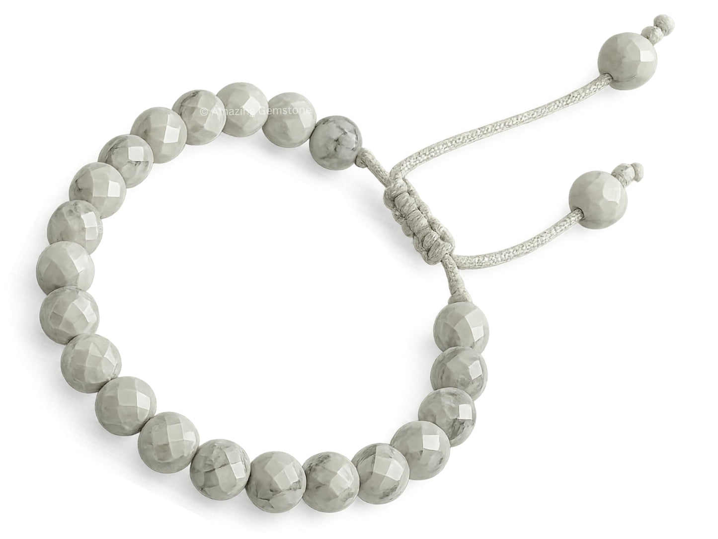 Amazing Gemstone Howlite Bracelet for Women - Chakra Mens Bracelet Protection Crystals and Healing Stones - Blessing Spiritual Meditation Gift Christmas Stocking Stuffers