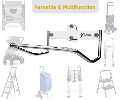 JBscoop Ladder Hanger for Garage Wall, Ladder Storage Strollers and Folding Chair, Heavy Duty Lader Holder Rust Proof SS304