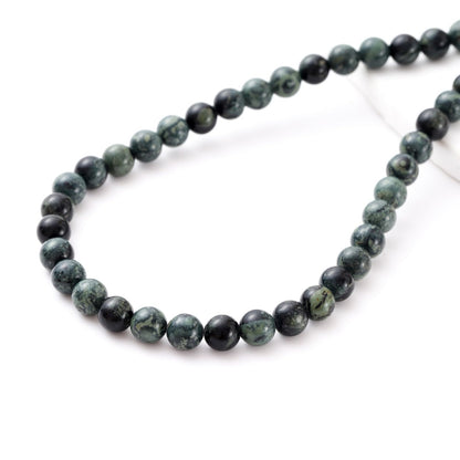 8mm 45pcs DIY Natural Kambaba Jasper Stone Beads Round Healing Crystal Gemstone Loose Beads for Jewelry Making Handmade Bracelet Necklace