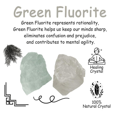NUKAYAI 2Pcs Green Fluorite 1.8-2.2" Large Raw Crystals Natural Stones Rough Healing Crystals Green Fluorite for Tumbling Rocks Reiki Polishing Wire Wrapping Wicca Gifts DIY Tumbling Rock