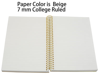 Yansanido Large Spiral Notebook, 5 Pcs B5 Thick Paper Hardcover 7mm College Ruled 5 Colors 150 Sheets -300 Pages Journals for Study, Work, Travel and Notes (5 Color)